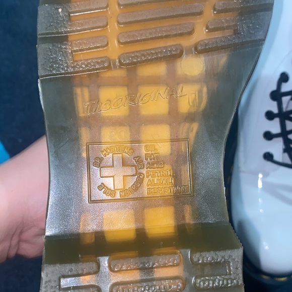 White Dr martin combat boots. - Picture 2 of 2